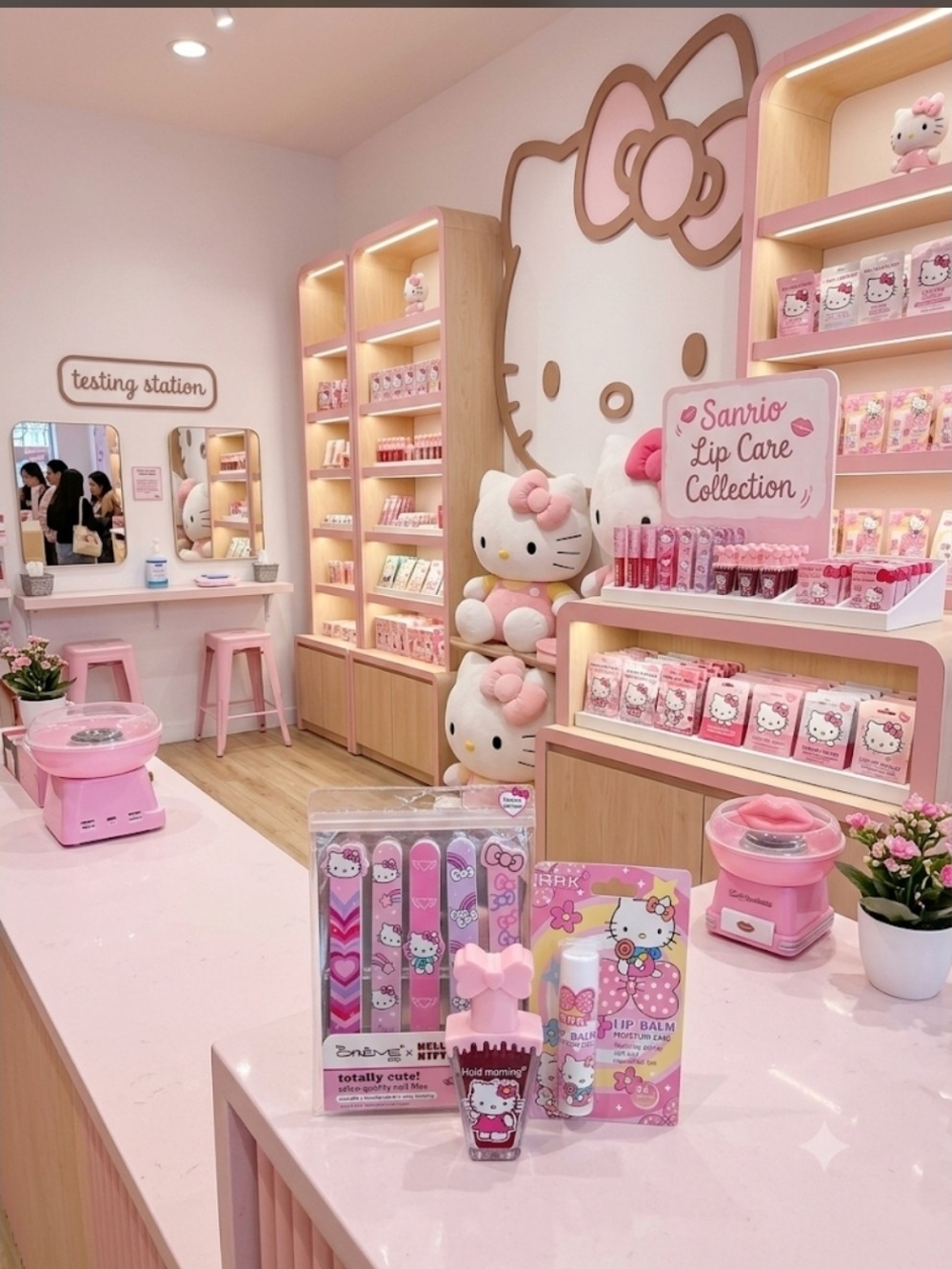 Sanrio Hello Kitty Pink Lip Care & Nail Set -NIP!